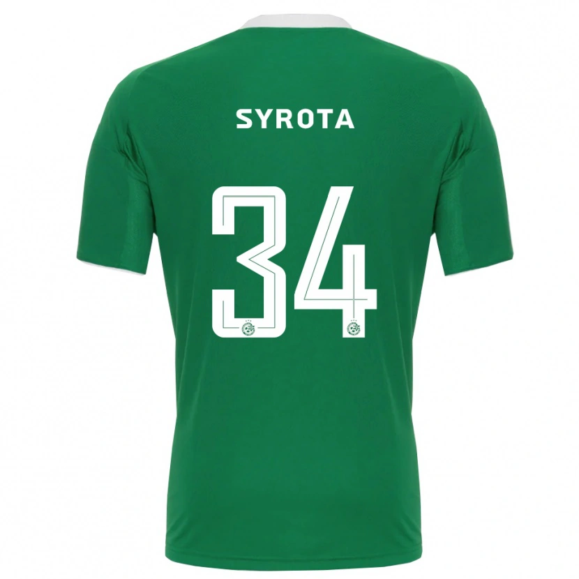 Danxen Homem Camisola Oleksandr Syrota #34 Verde Branco Principal 2025/26 Camisa Brasil