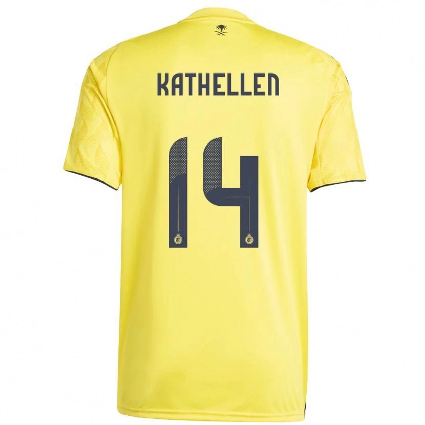 Danxen Homem Camisola Kathellen Sousa Feitoza #14 Amarelo Preto Principal 2025/26 Camisa Brasil