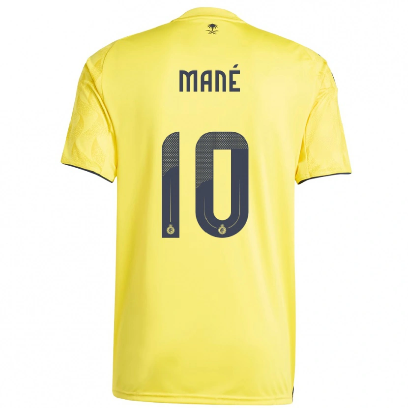 Danxen Homem Camisola Sadio Mané #10 Amarelo Preto Principal 2025/26 Camisa Brasil