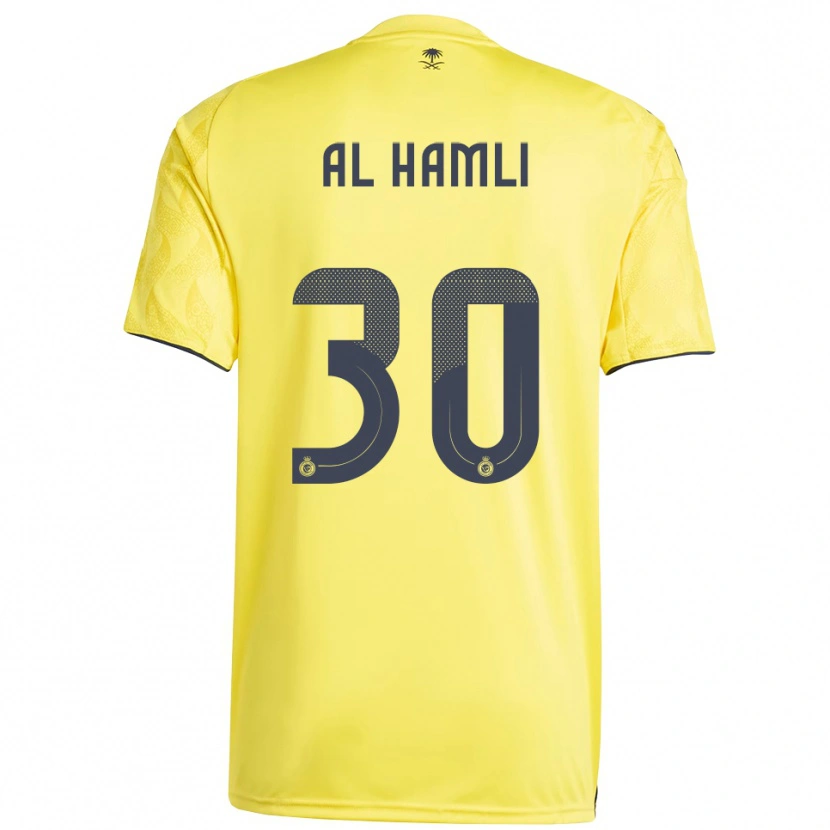 Danxen Homem Camisola Noura Al-Hamli #30 Amarelo Preto Principal 2025/26 Camisa Brasil