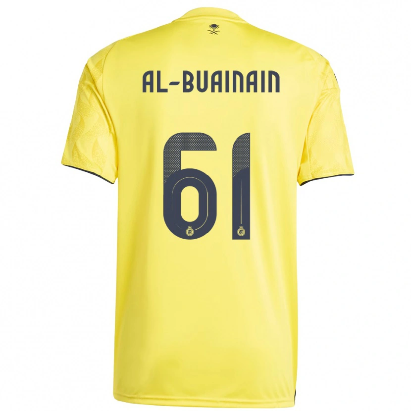 Danxen Homem Camisola Mubarak Al-Buainain #61 Amarelo Preto Principal 2025/26 Camisa Brasil