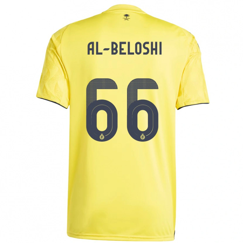 Danxen Homem Camisola Reem Al-Beloshi #66 Amarelo Preto Principal 2025/26 Camisa Brasil