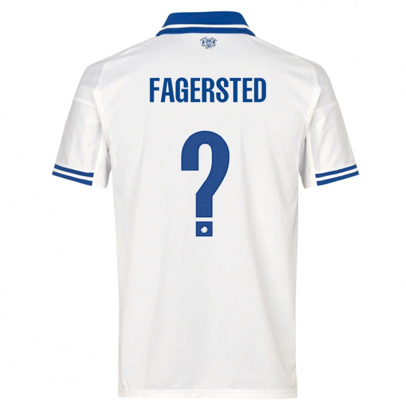 Danxen Homem Camisola Johan Fagersted #0 Branco Azul Principal 2025/26 Camisa Brasil