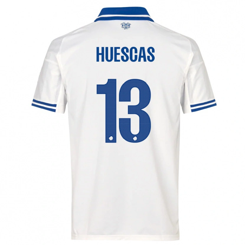 Danxen Homem Camisola Rodrigo Huescas #13 Branco Azul Principal 2025/26 Camisa Brasil