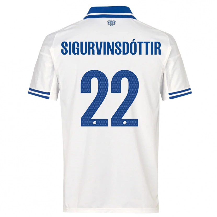 Danxen Homem Camisola Sunneva Sigurvinsdóttir #22 Branco Azul Principal 2025/26 Camisa Brasil