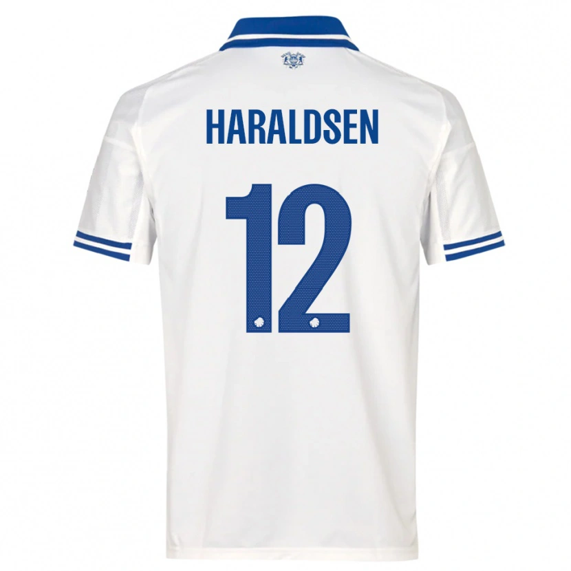 Danxen Homem Camisola Henrik Haraldsen #12 Branco Azul Principal 2025/26 Camisa Brasil
