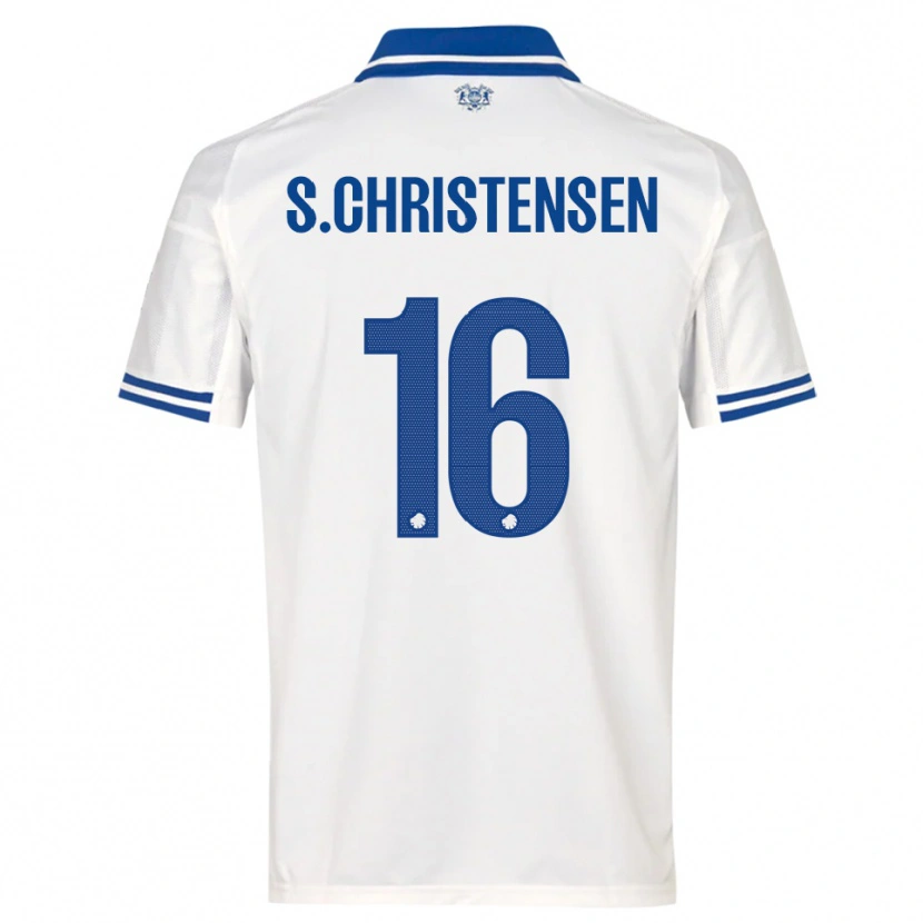 Danxen Homem Camisola Sebastian Christensen #16 Branco Azul Principal 2025/26 Camisa Brasil