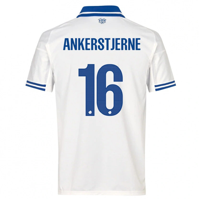 Danxen Homem Camisola Ida Ankerstjerne #16 Branco Azul Principal 2025/26 Camisa Brasil