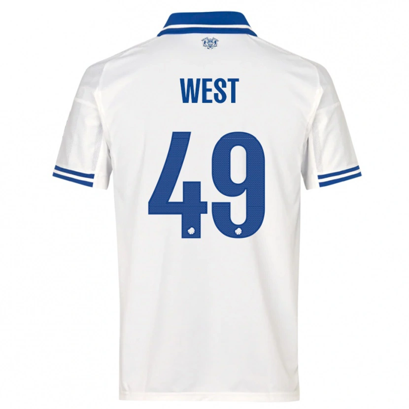 Danxen Homem Camisola Liam West #49 Branco Azul Principal 2025/26 Camisa Brasil
