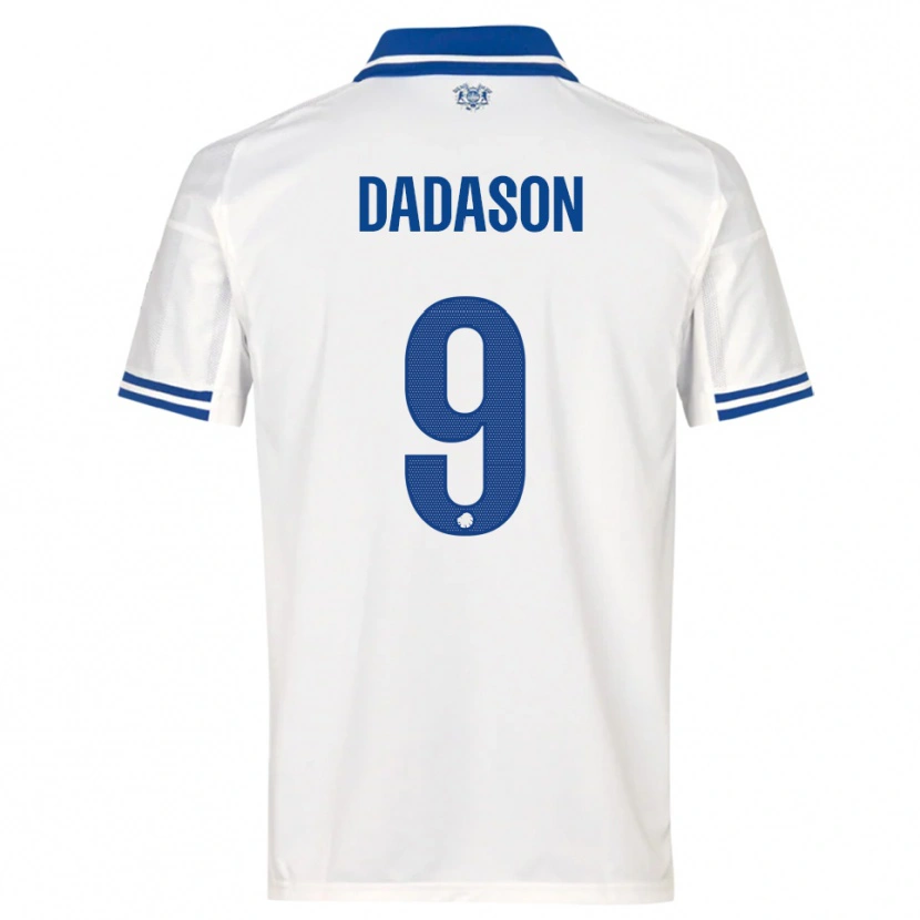 Danxen Homem Camisola Viktor Dadason #9 Branco Azul Principal 2025/26 Camisa Brasil
