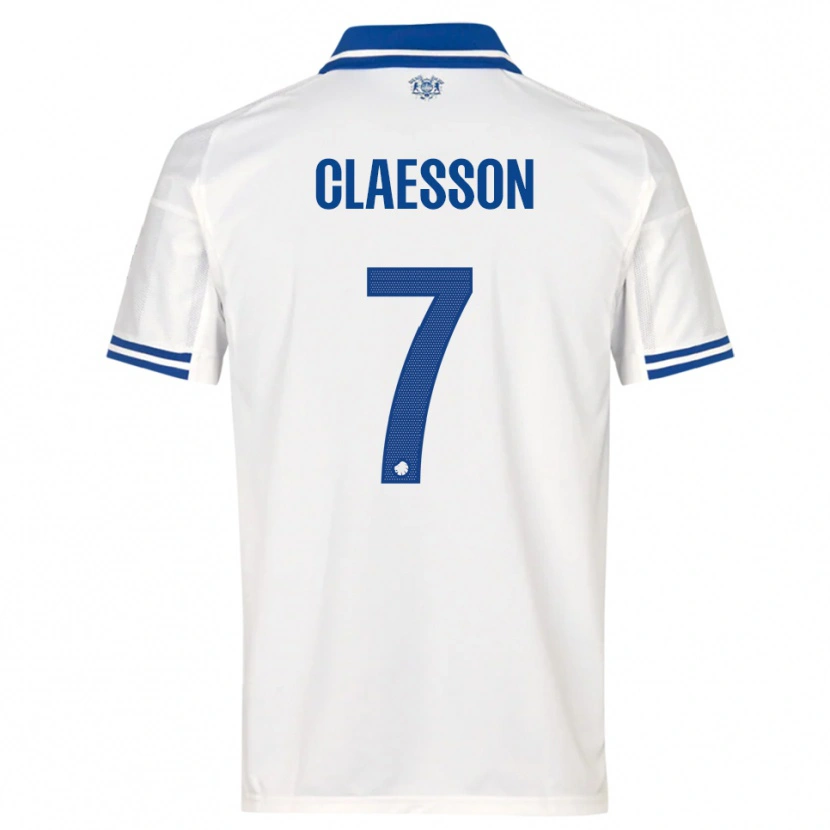 Danxen Homem Camisola Viktor Claesson #7 Branco Azul Principal 2025/26 Camisa Brasil