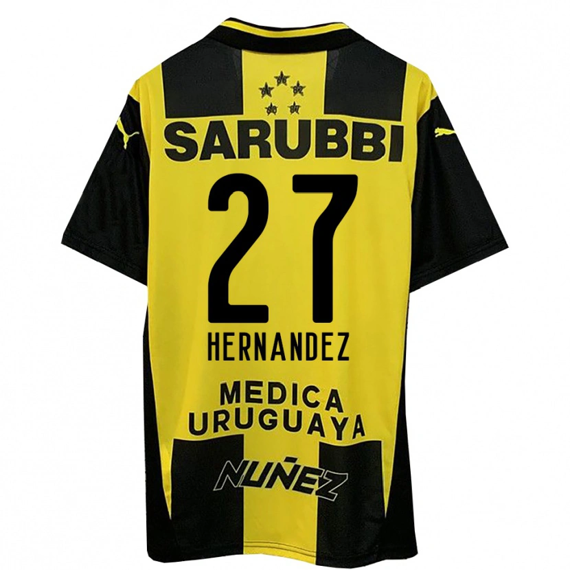 Danxen Homem Camisola Lucas Hernández #27 Amarelo Preto Principal 2025/26 Camisa Brasil