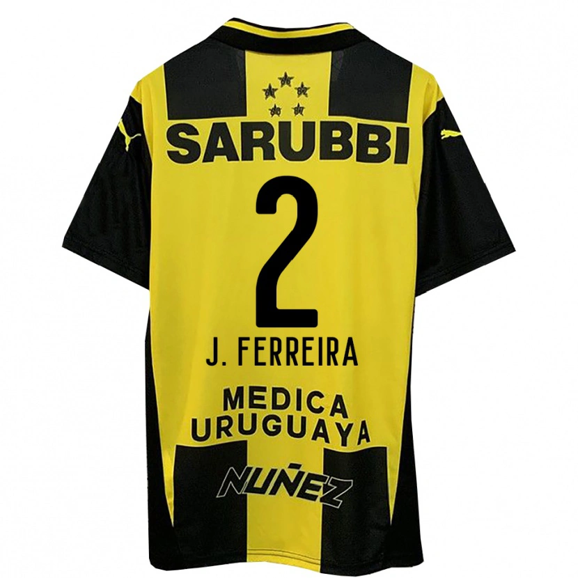 Danxen Homem Camisola Joaquín Ferreira #2 Amarelo Preto Principal 2025/26 Camisa Brasil