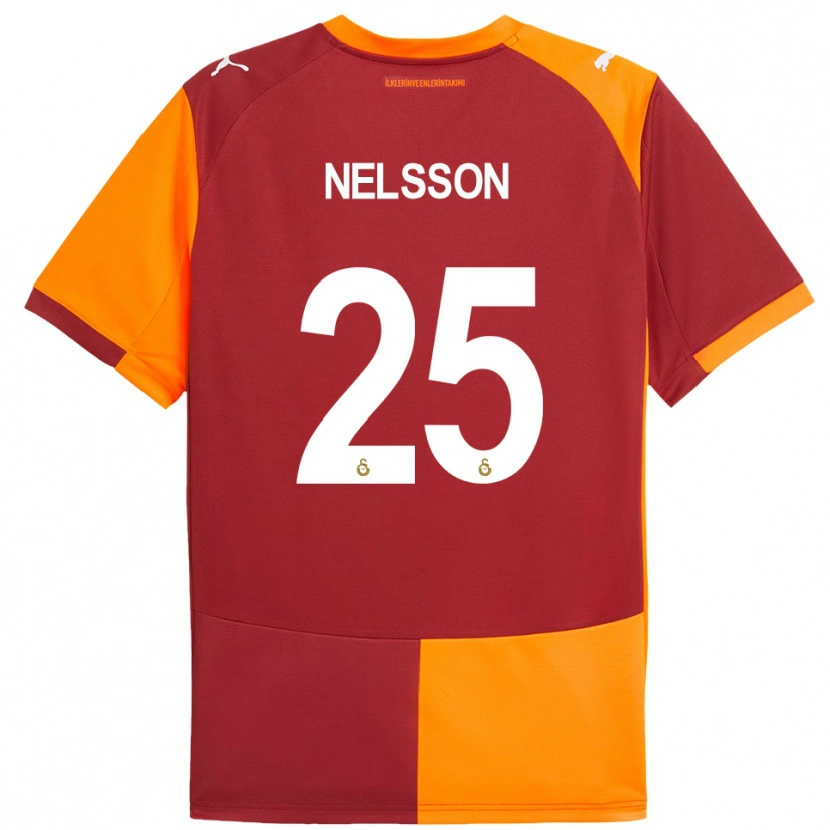 Danxen Homem Camisola Victor Nelsson #25 Vermelho Laranja Principal 2025/26 Camisa Brasil