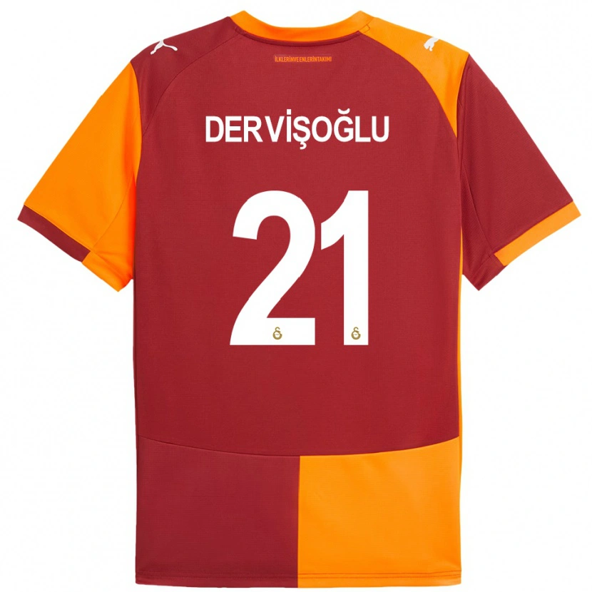 Danxen Homem Camisola Halil Dervişoğlu #21 Vermelho Laranja Principal 2025/26 Camisa Brasil