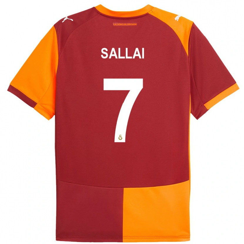 Danxen Homem Camisola Roland Sallai #7 Vermelho Laranja Principal 2025/26 Camisa Brasil