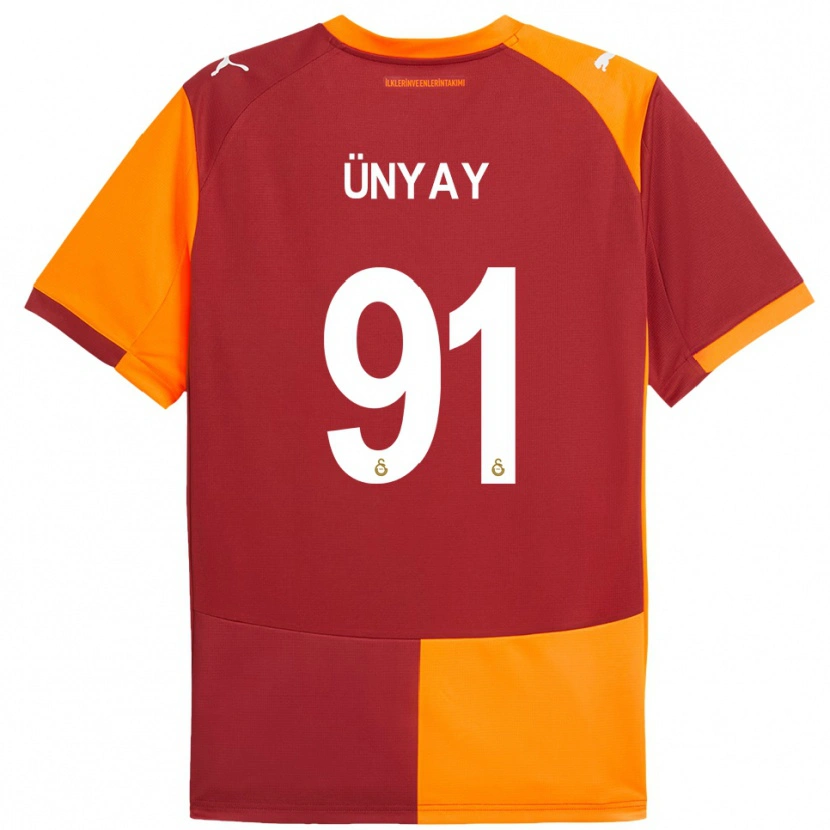 Danxen Homem Camisola Arda Ünyay #91 Vermelho Laranja Principal 2025/26 Camisa Brasil