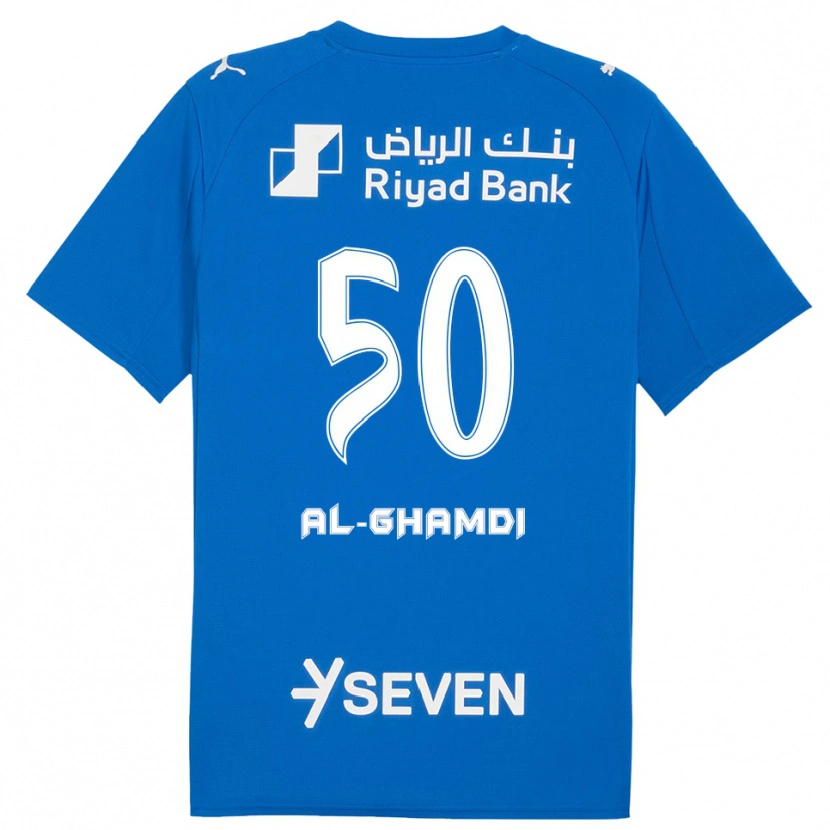 Danxen Homem Camisola Abdulelah Al-Ghamdi #50 Azul Branco Principal 2025/26 Camisa Brasil
