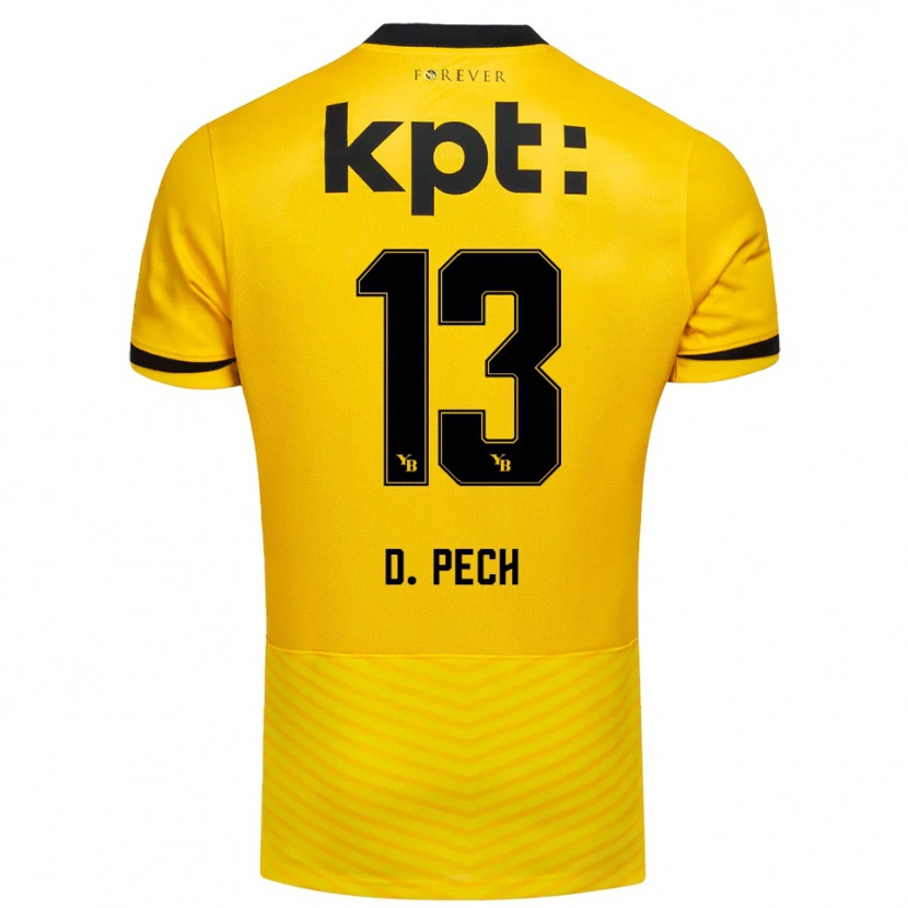 Danxen Homem Camisola Dominik Pech #13 Amarelo Preto Principal 2025/26 Camisa Brasil