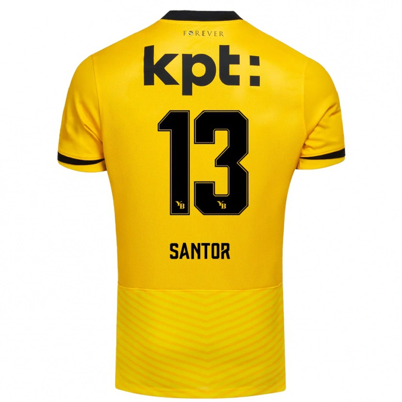 Danxen Homem Camisola Luca Santor #13 Amarelo Preto Principal 2025/26 Camisa Brasil