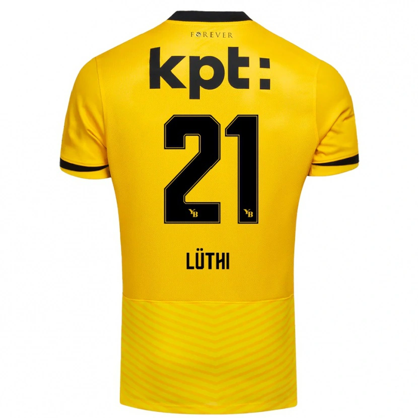Danxen Homem Camisola Janis Lüthi #21 Amarelo Preto Principal 2025/26 Camisa Brasil