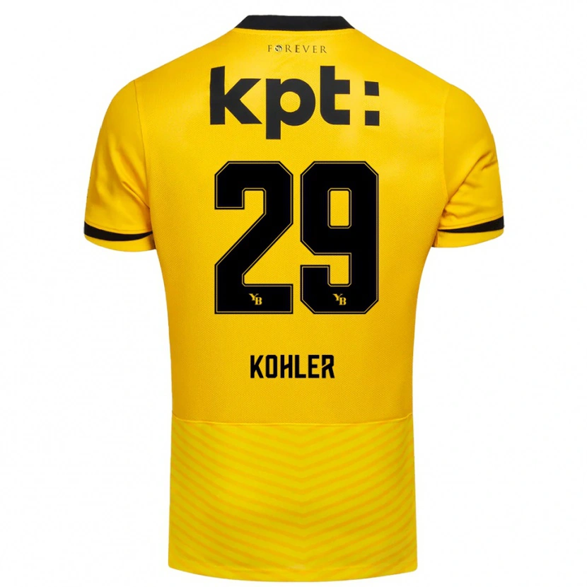 Danxen Homem Camisola Jana Kohler #29 Amarelo Preto Principal 2025/26 Camisa Brasil