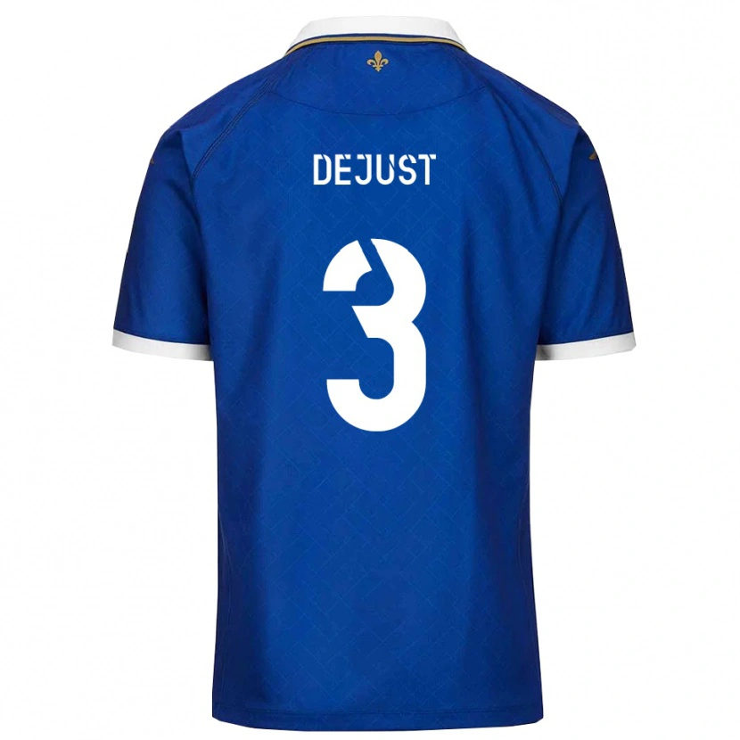 Danxen Homem Camisola Tom Dejust #3 Azul Dourado Principal 2025/26 Camisa Brasil