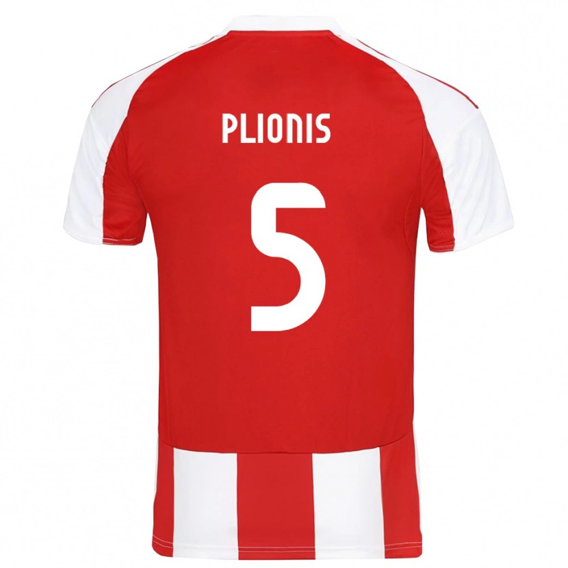 Danxen Homem Camisola Paraskevas Plionis #5 Vermelho Branco Principal 2025/26 Camisa Brasil