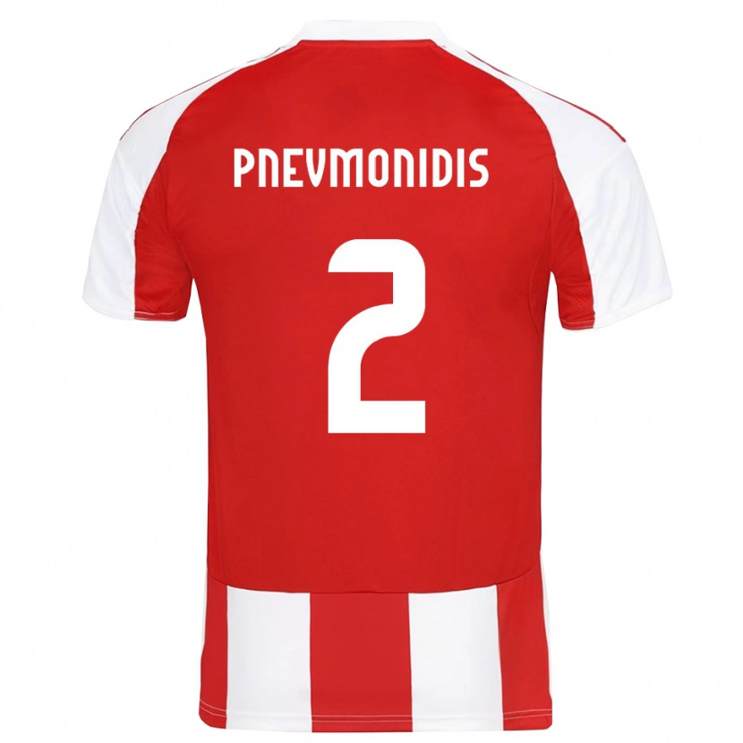 Danxen Homem Camisola Stavros Pnevmonidis #2 Vermelho Branco Principal 2025/26 Camisa Brasil