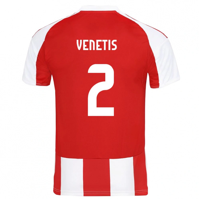 Danxen Homem Camisola Theodoros Venetis #2 Vermelho Branco Principal 2025/26 Camisa Brasil