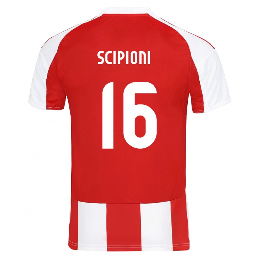Danxen Homem Camisola Lorenzo Scipioni #16 Vermelho Branco Principal 2025/26 Camisa Brasil
