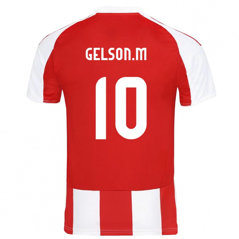 Danxen Homem Camisola Gelson Martins #10 Vermelho Branco Principal 2025/26 Camisa Brasil
