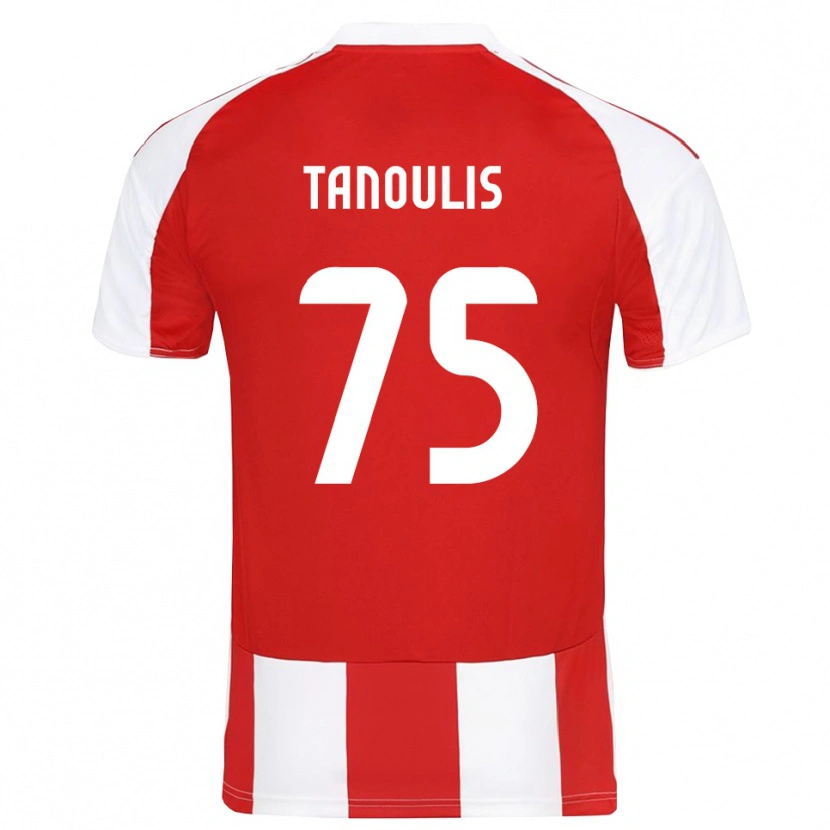 Danxen Homem Camisola Konstantinos Tanoulis #75 Vermelho Branco Principal 2025/26 Camisa Brasil