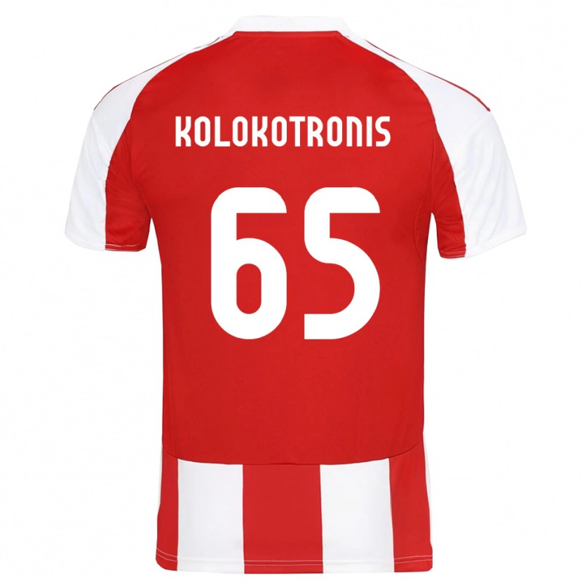 Danxen Homem Camisola Petros Kolokotronis #65 Vermelho Branco Principal 2025/26 Camisa Brasil