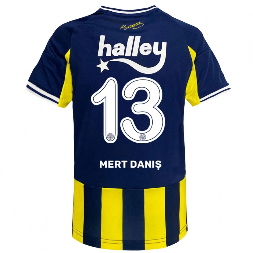 Danxen Homem Camisola Mustafa Mert Danış #13 Amarelo Marinho Branco Principal 2025/26 Camisa Brasil