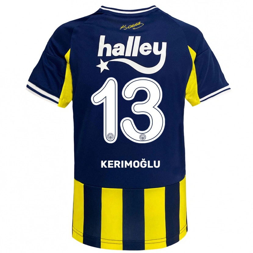 Danxen Homem Camisola Zeynep Kerimoğlu #13 Amarelo Marinho Branco Principal 2025/26 Camisa Brasil