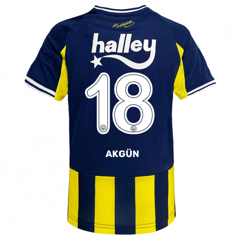 Danxen Homem Camisola Arda Akgün #18 Amarelo Marinho Branco Principal 2025/26 Camisa Brasil