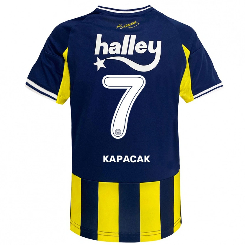 Danxen Homem Camisola Burak Kapacak #7 Amarelo Marinho Branco Principal 2025/26 Camisa Brasil