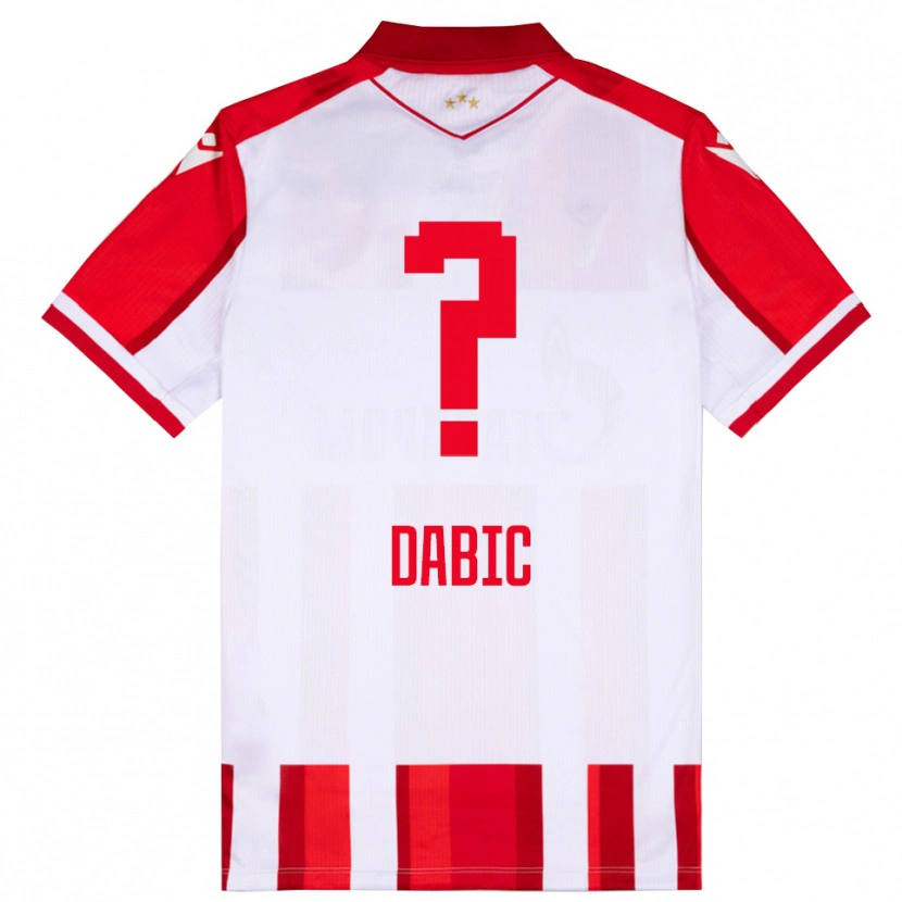 Danxen Homem Camisola Stefan Dabic #0 Vermelho Branco Principal 2025/26 Camisa Brasil