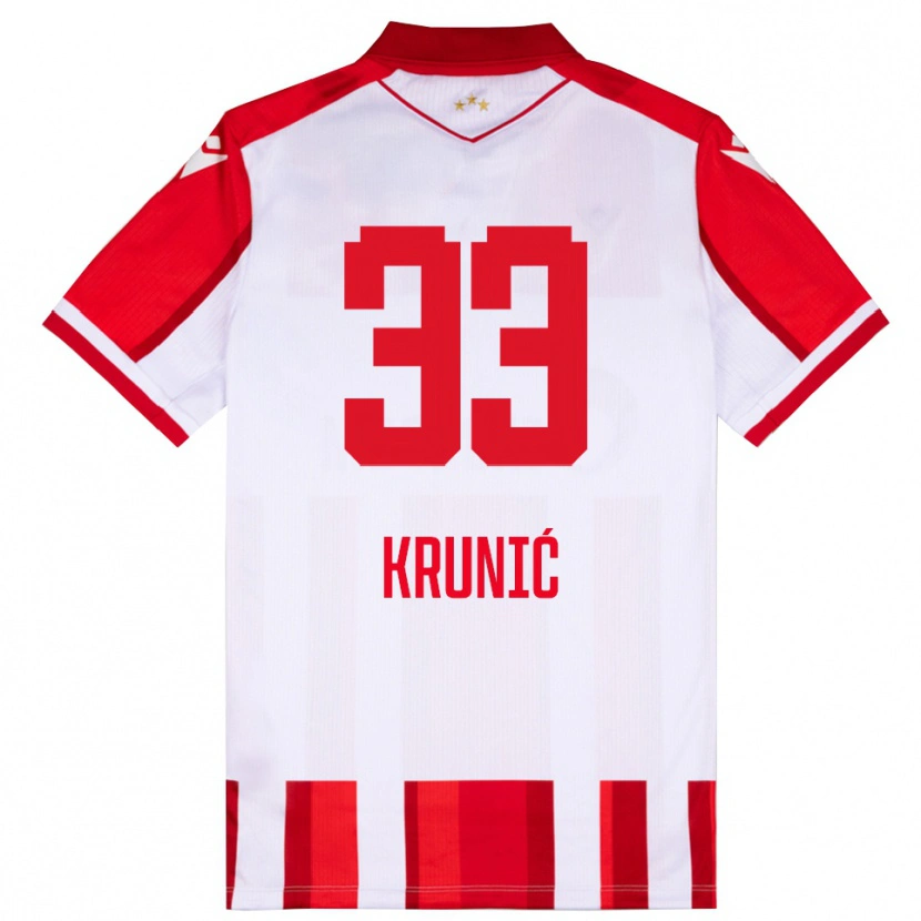 Danxen Homem Camisola Rade Krunic #33 Vermelho Branco Principal 2025/26 Camisa Brasil