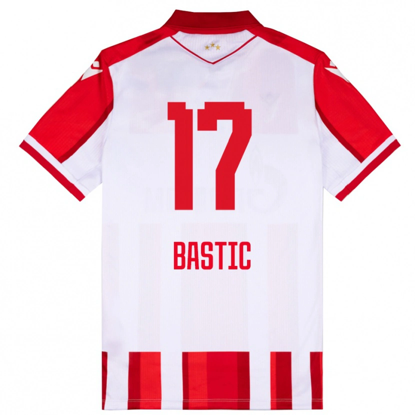 Danxen Homem Camisola Aleksa Bastic #17 Vermelho Branco Principal 2025/26 Camisa Brasil