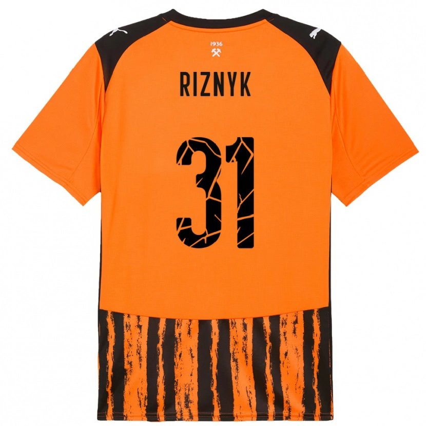 Danxen Homem Camisola Dmytro Riznyk #31 Laranja Preto Principal 2025/26 Camisa Brasil