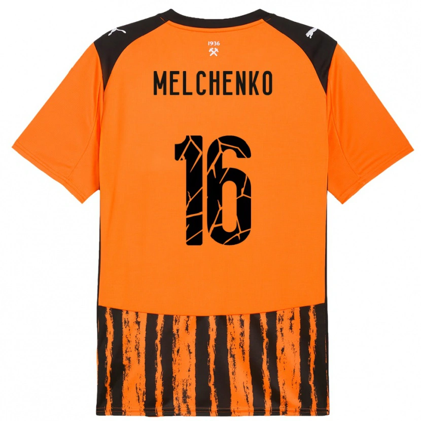 Danxen Homem Camisola Dmytro Melchenko #16 Laranja Preto Principal 2025/26 Camisa Brasil