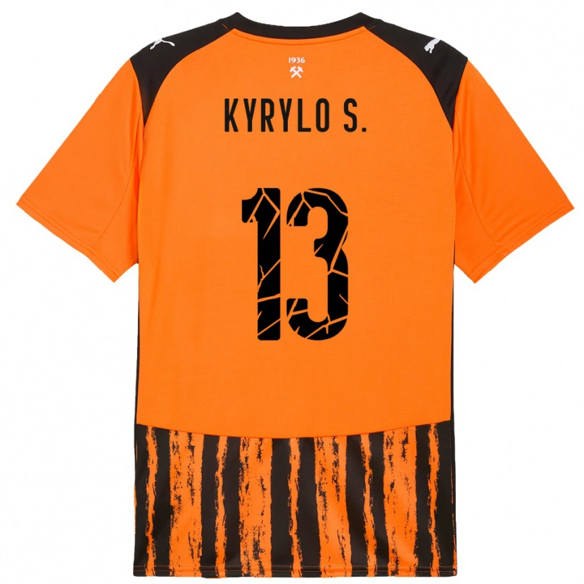 Danxen Homem Camisola Kyrylo Savchenko #13 Laranja Preto Principal 2025/26 Camisa Brasil