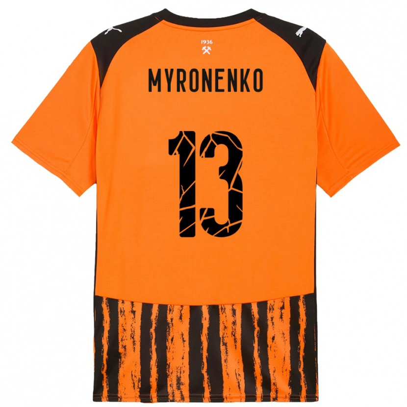 Danxen Homem Camisola Viktoriia Myronenko #13 Laranja Preto Principal 2025/26 Camisa Brasil