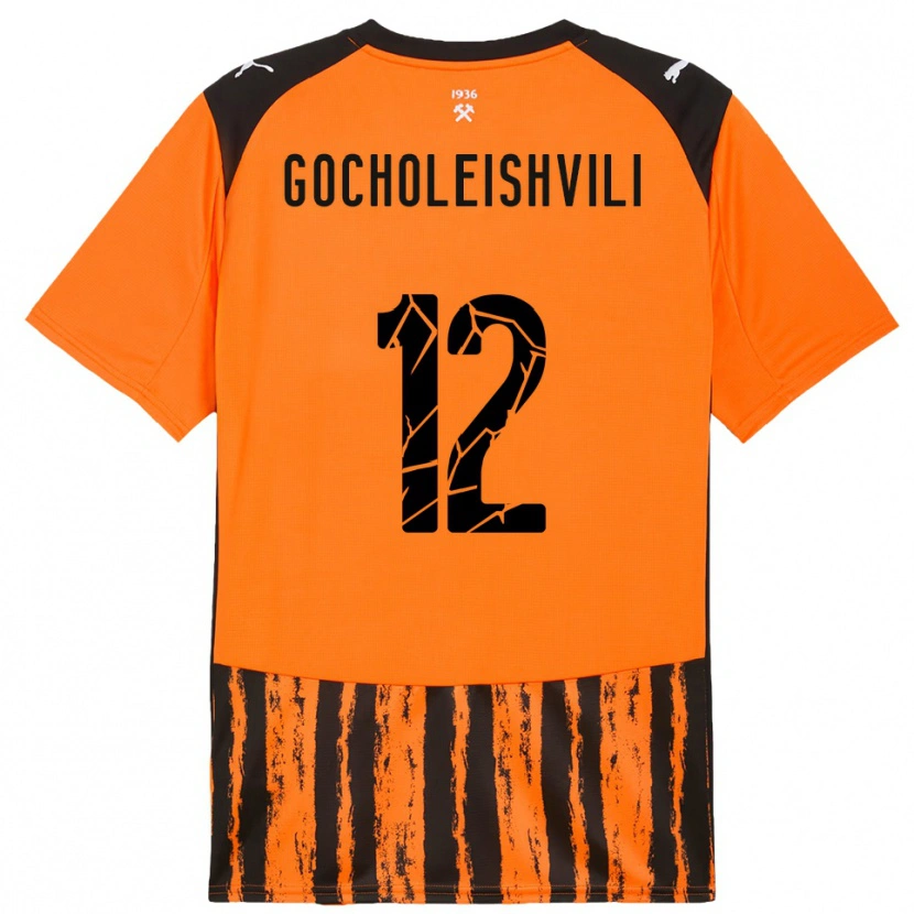 Danxen Homem Camisola Giorgi Gocholeishvili #12 Laranja Preto Principal 2025/26 Camisa Brasil