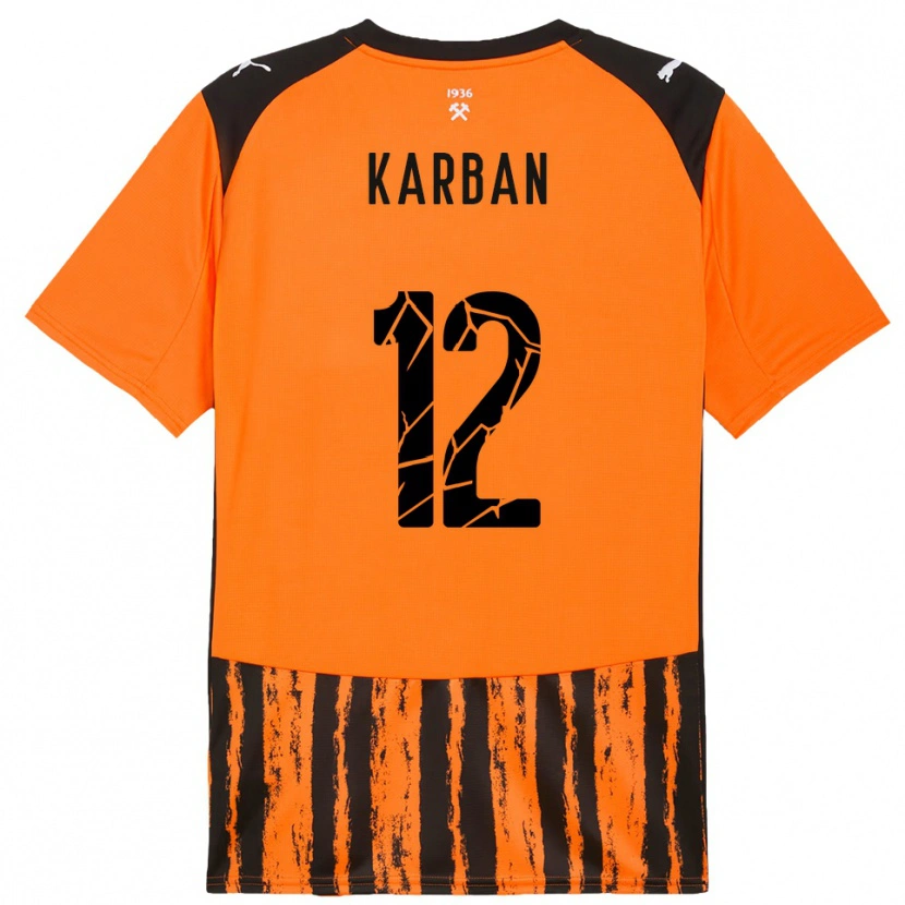 Danxen Homem Camisola Yevheniia Karban #12 Laranja Preto Principal 2025/26 Camisa Brasil