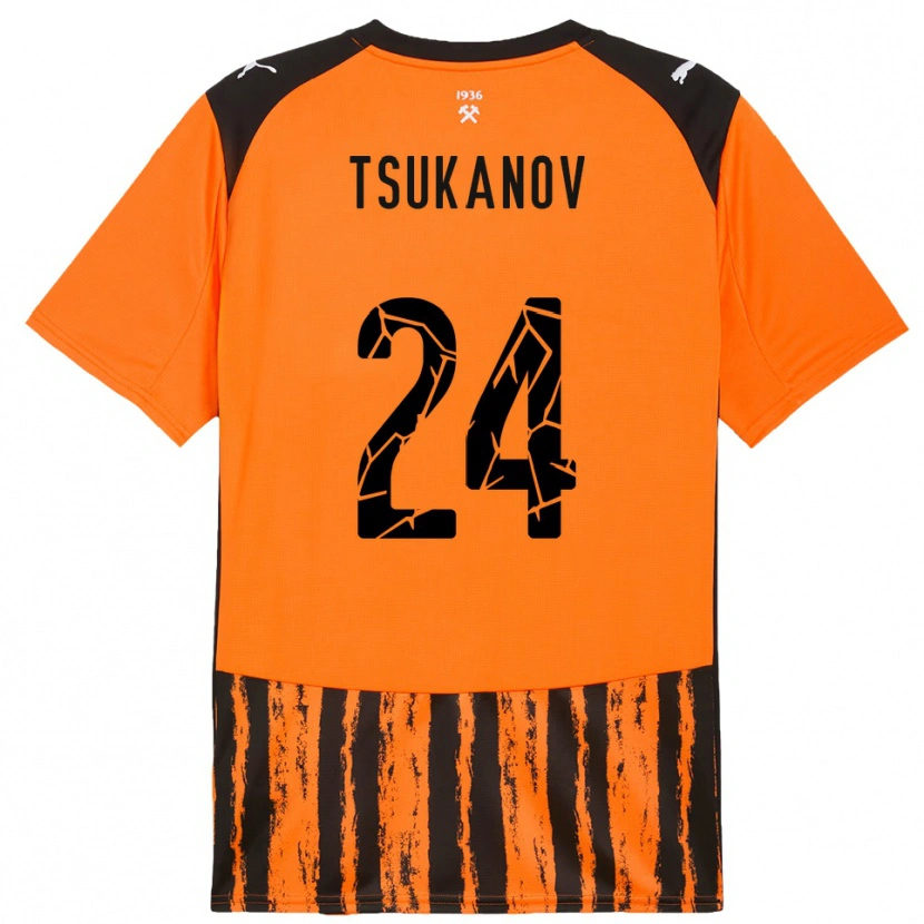 Danxen Homem Camisola Viktor Tsukanov #24 Laranja Preto Principal 2025/26 Camisa Brasil