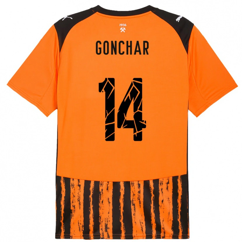 Danxen Homem Camisola Maksym Gonchar #14 Laranja Preto Principal 2025/26 Camisa Brasil