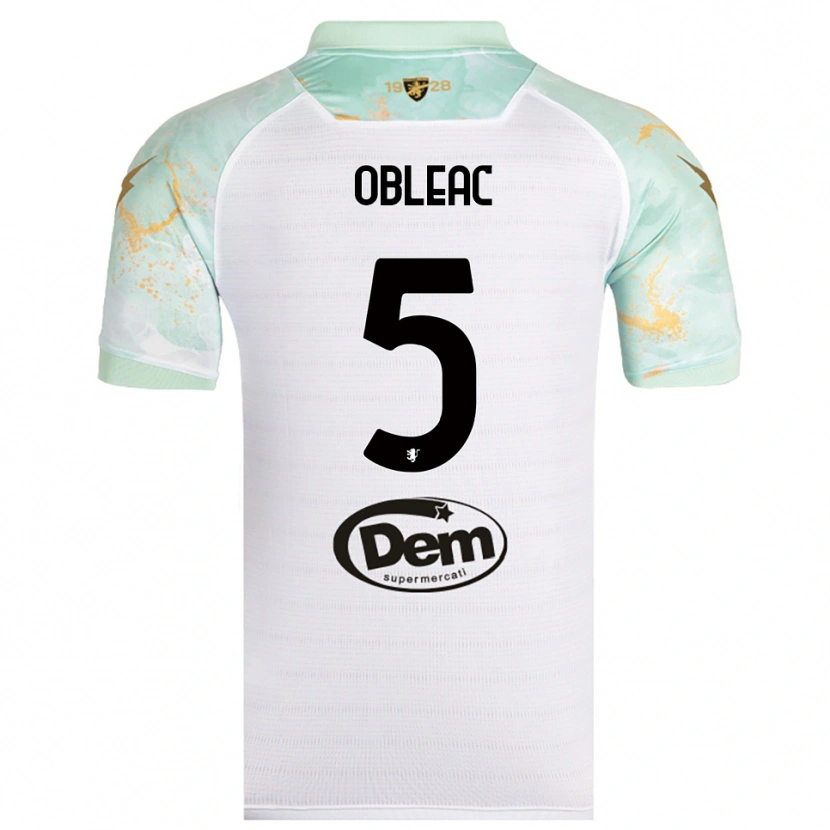 Danxen Homem Camisola Matteo Obleac #5 Branco Preto Alternativa 2025/26 Camisa Brasil